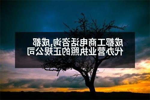 成都工商电话咨询,成都代办营业执照的正规公司