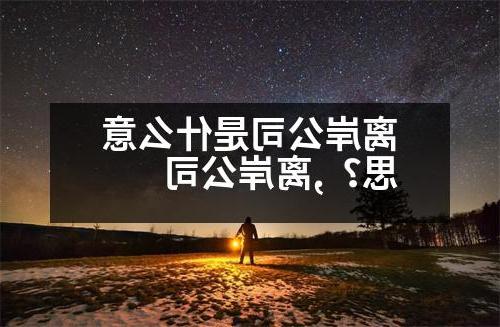 离岸公司是什么意思？,离岸公司